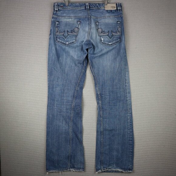 Diesel Shazor Mens bootcut Faded Jeans Vintage 34x34 Made in Italy - Picture 2 of 8